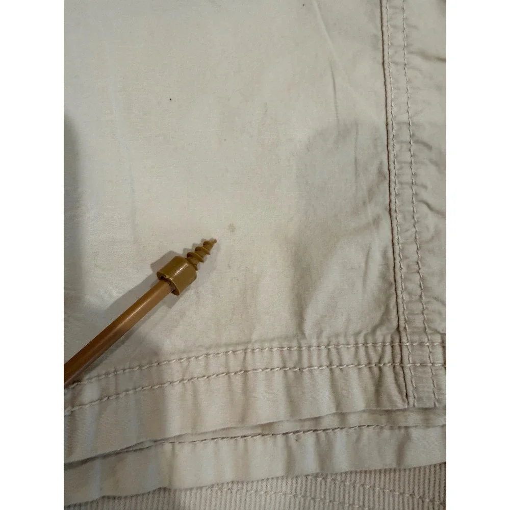 Chico's Women Crop Pants Beige 14 Zenergy Elastic Waist Cargo Utility Capris